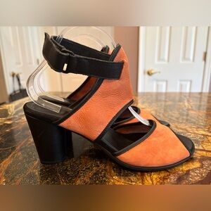 NEW Arche Leather Nubuck Melon and Black Heels